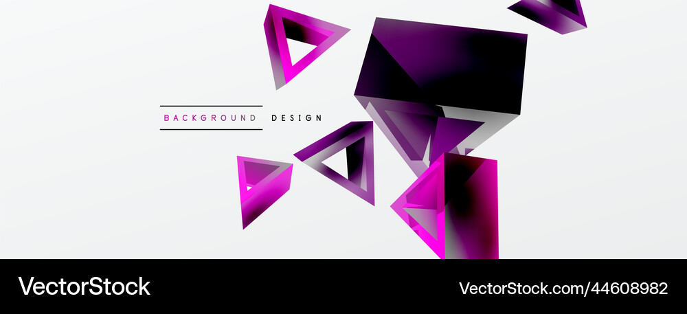 Triangle abstract background 3d basic Royalty Free Vector