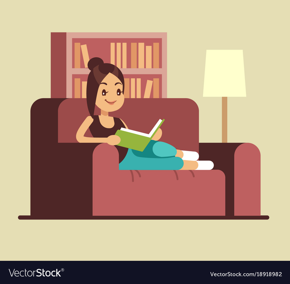 Woman Reading Book Illustration Images Stock Photos Vectors | My XXX ...