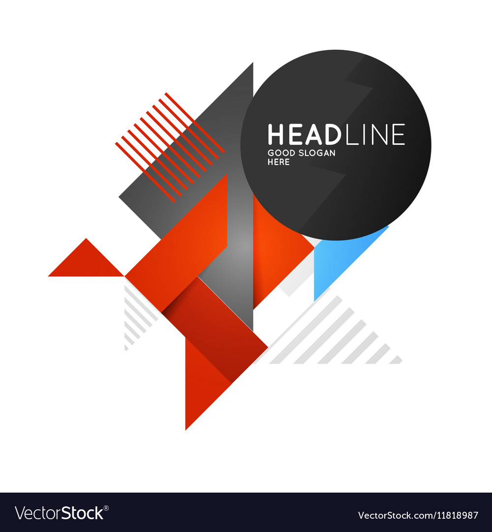 Abstract banner with geometric pattern triangles