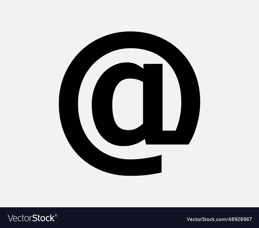 Alias icon email contact address mail connection vector image Alias icon email contact address mail connection