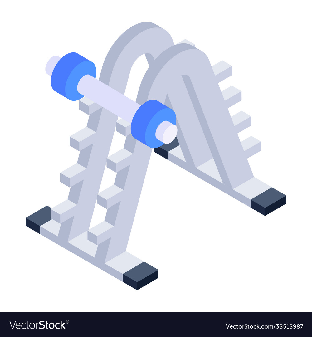 Barbell rack Royalty Free Vector Image - VectorStock