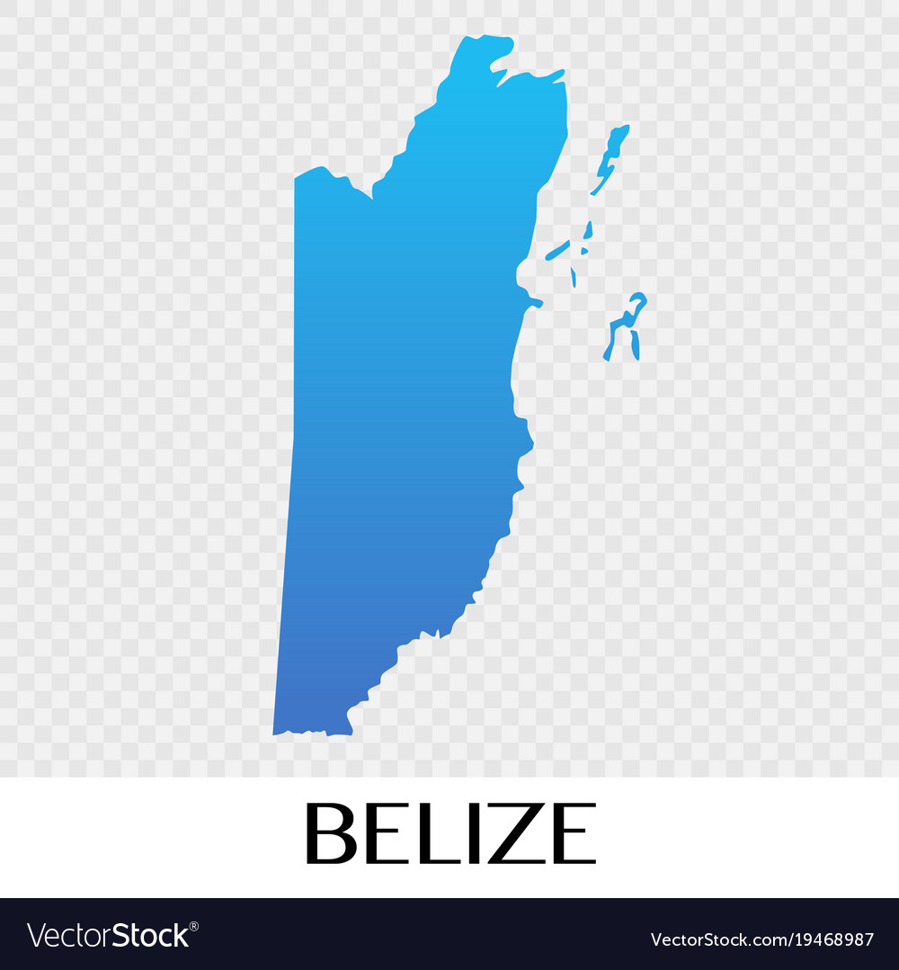 Belize map in north america continent design Vector Image