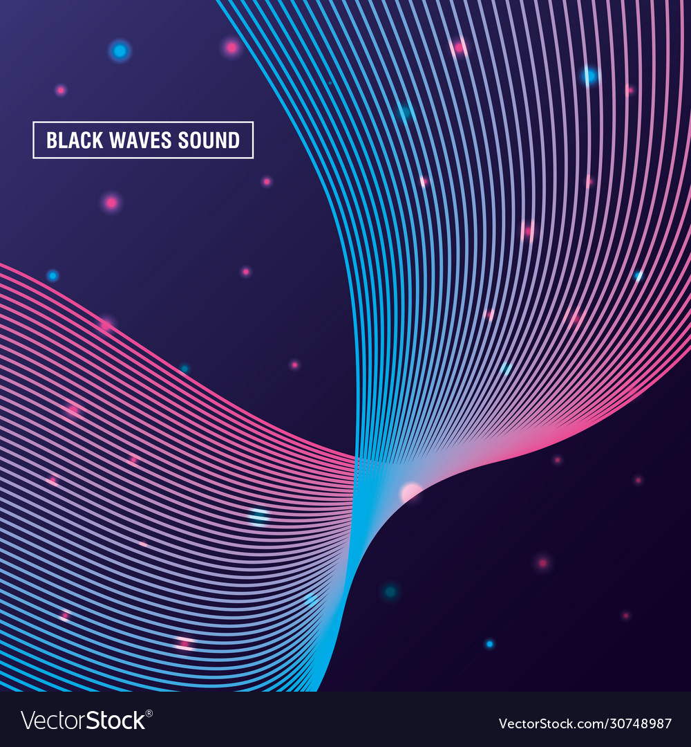 Black waves sound purple background