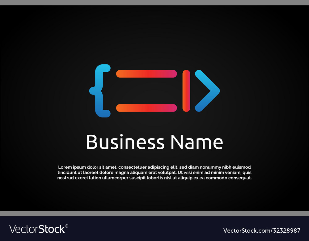 Bullet coding digital logo template vector image Bullet coding digital logo template