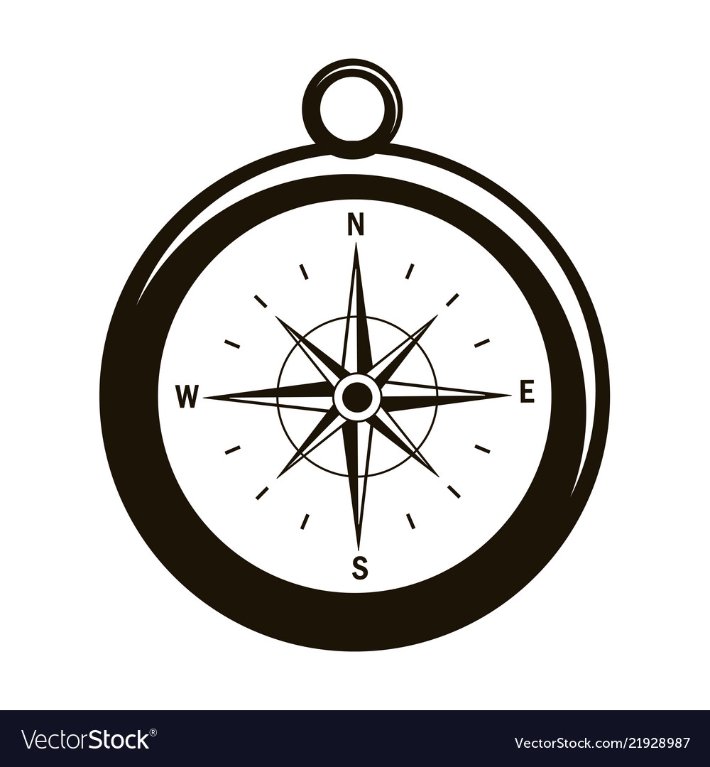 Online compass direction Royalty Free Vector Image