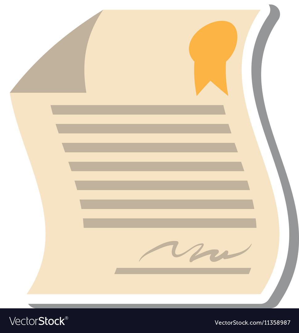 Contract paper document isolated icon