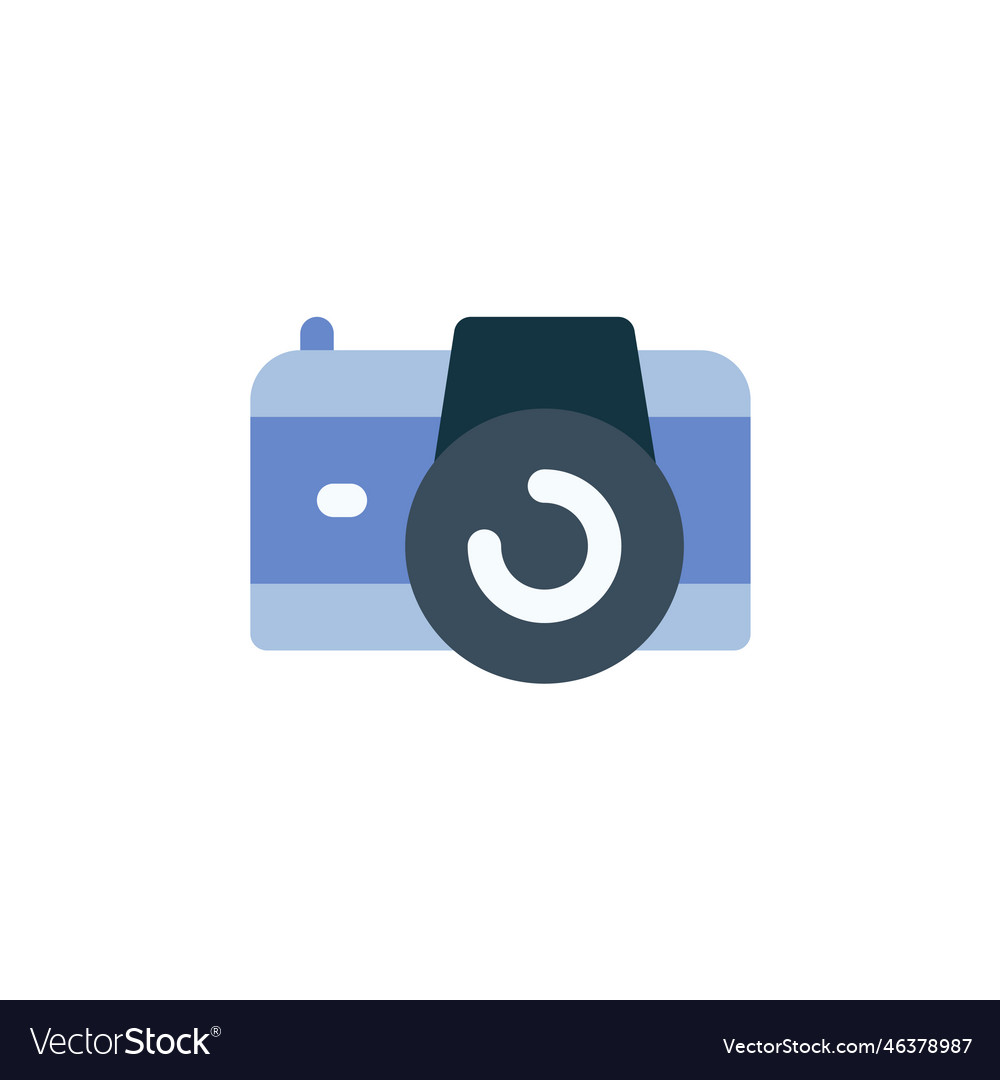 Digital camera icon computer component flat vector image Digital camera icon computer component flat