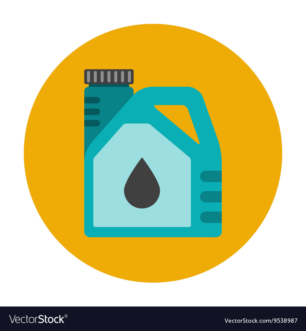 Engine oil flat icon Royalty Free Vector Image