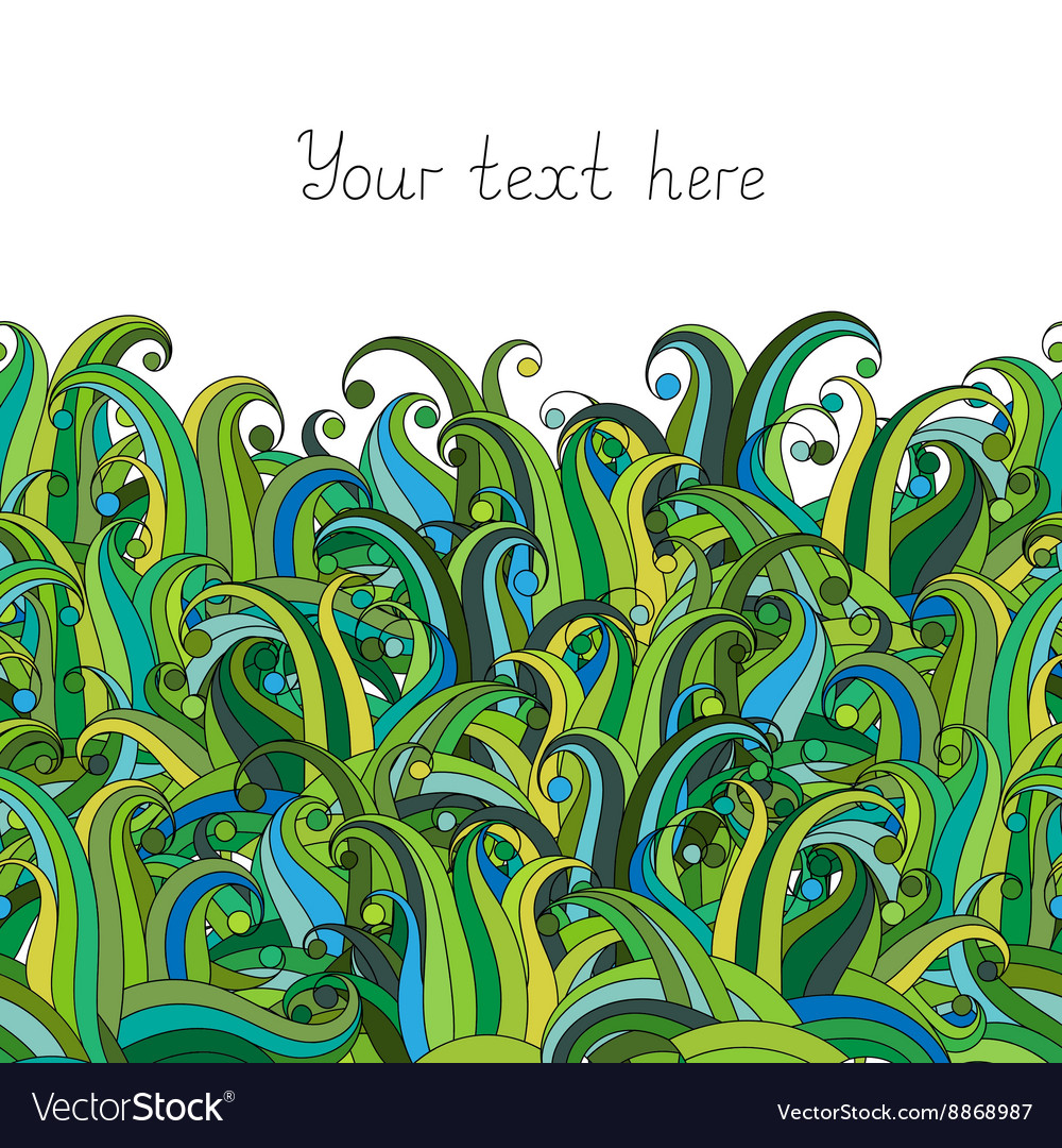 Grass Border Pattern - Doodle Style