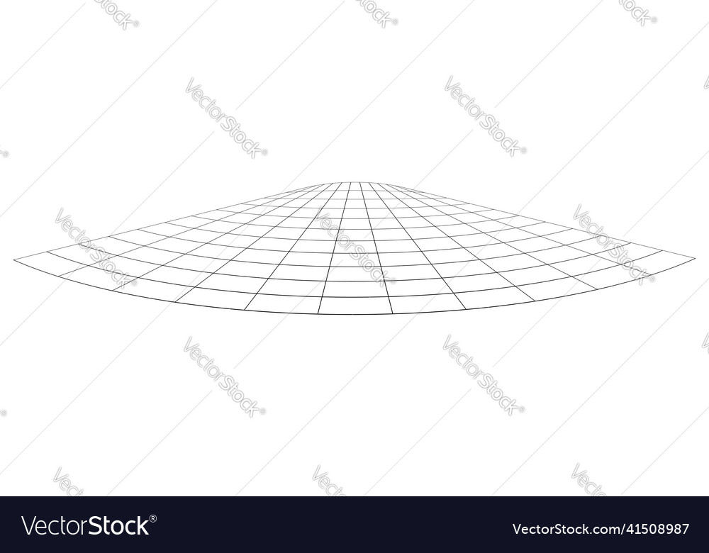 Graticule grid mesh plane with deform distortion Vector Image Graticule grid mesh plane with deform distortion