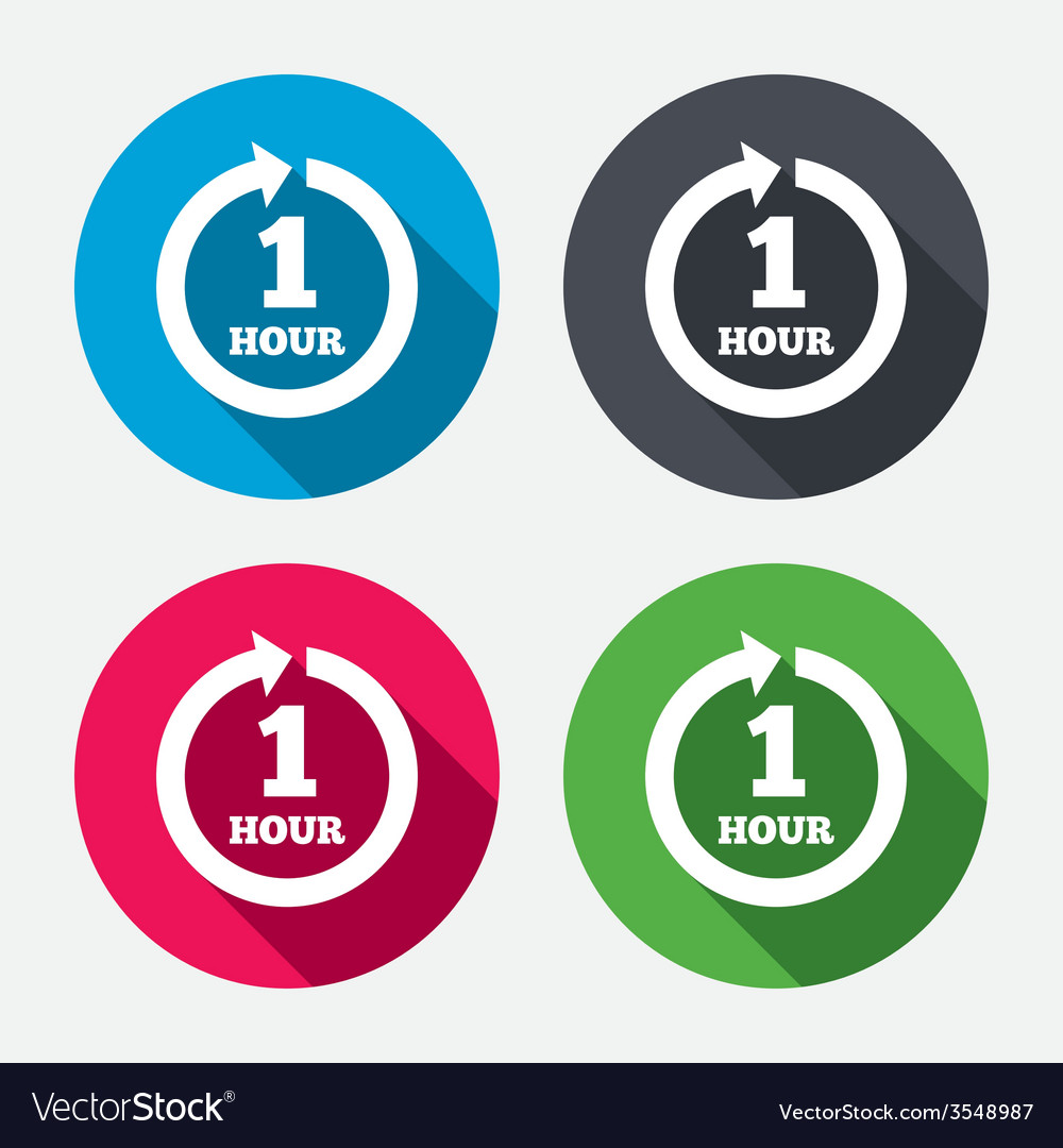 Hour Circle Icon Set - Rotation Arrows