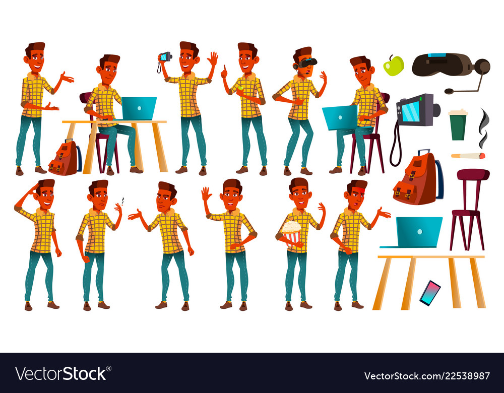 Indian Teen Boy Poses