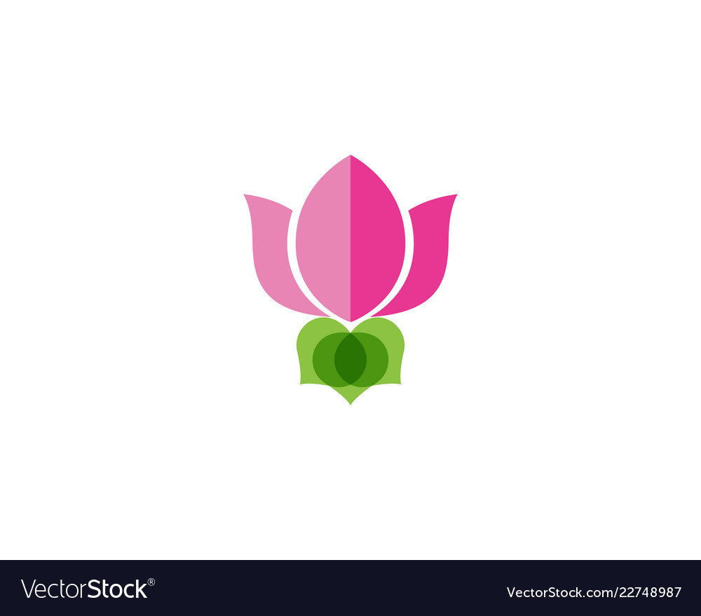 Lotus flower sign for wellness spa and yoga