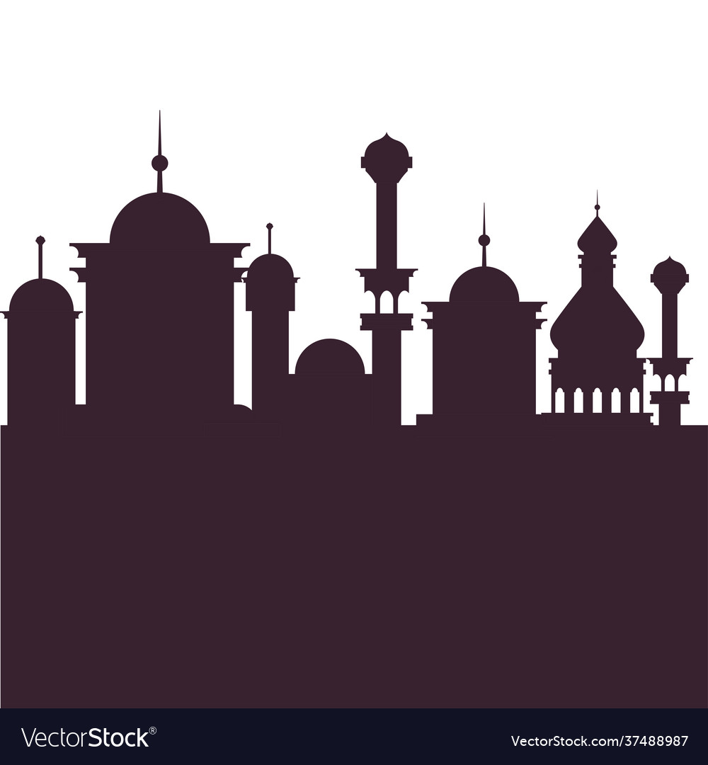 Muslim mosques temples Royalty Free Vector Image