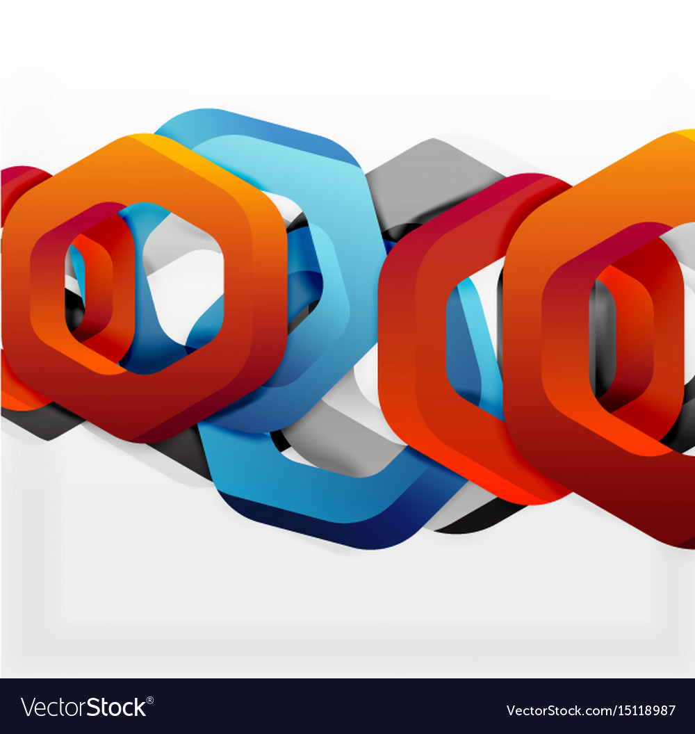 Overlapping hexagons design background