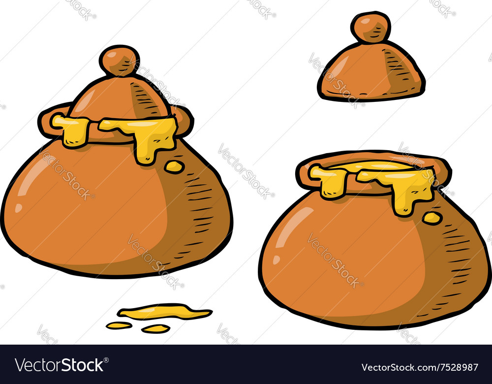 Pot honey Royalty Free Vector Image - VectorStock