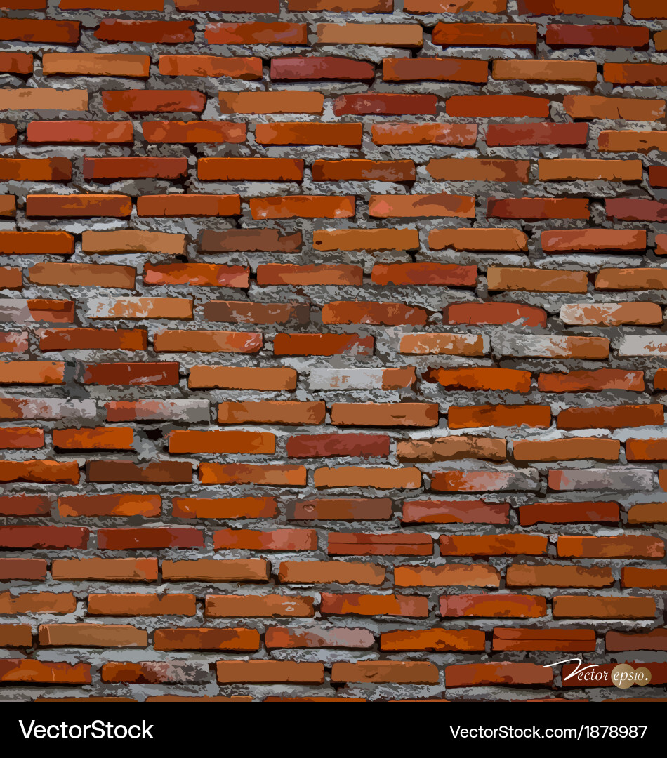 Red brick wall background Royalty Free Vector Image