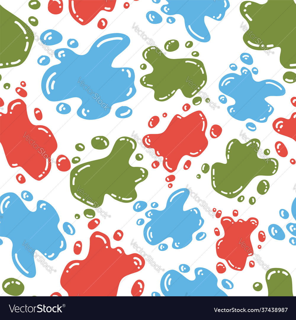 Seamless pattern with multicolored blots vector image Seamless pattern with multicolored blots