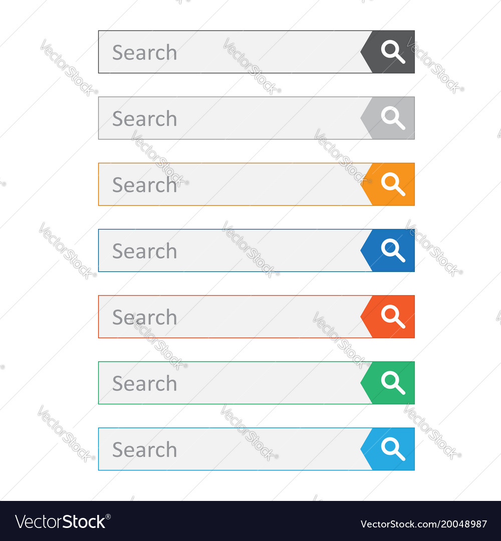 Search bar field set interface elements