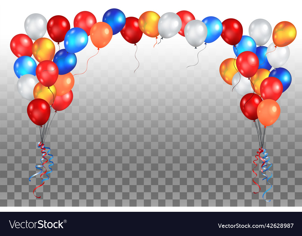 Sparkly color holiday balloons vector image Sparkly color holiday balloons