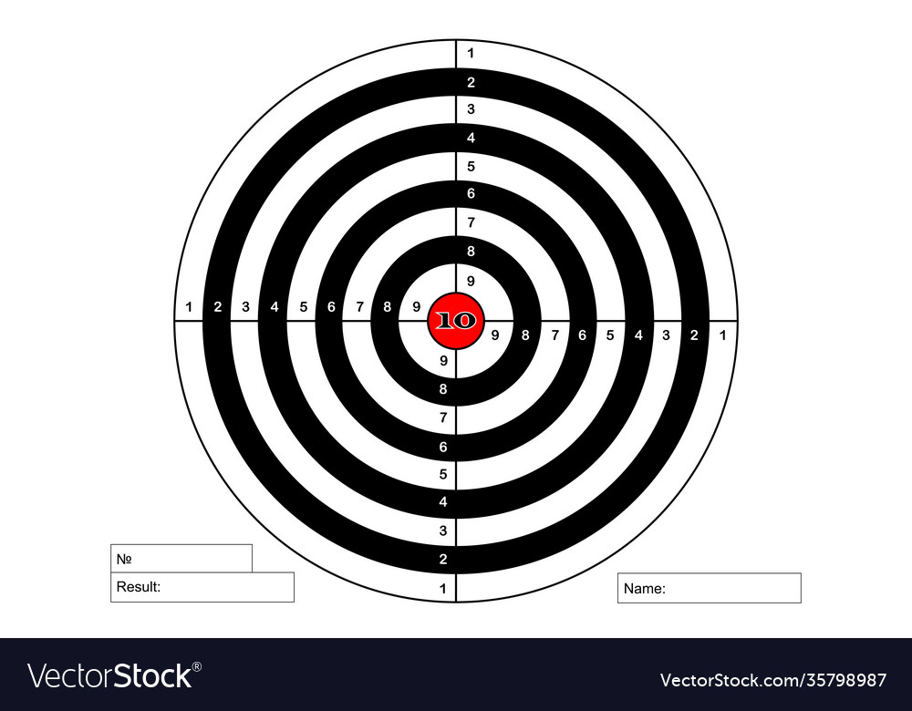 Target shooting with red centre Royalty Free Vector Image