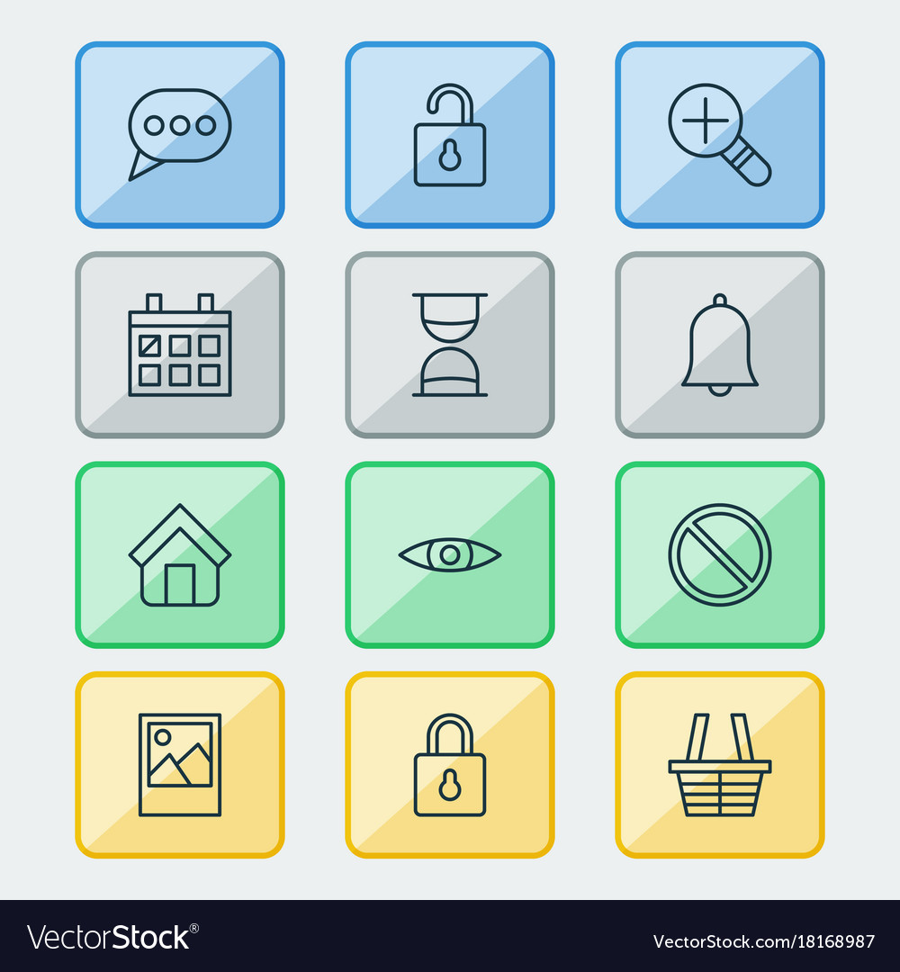 Web icons set collection of obstacle glance