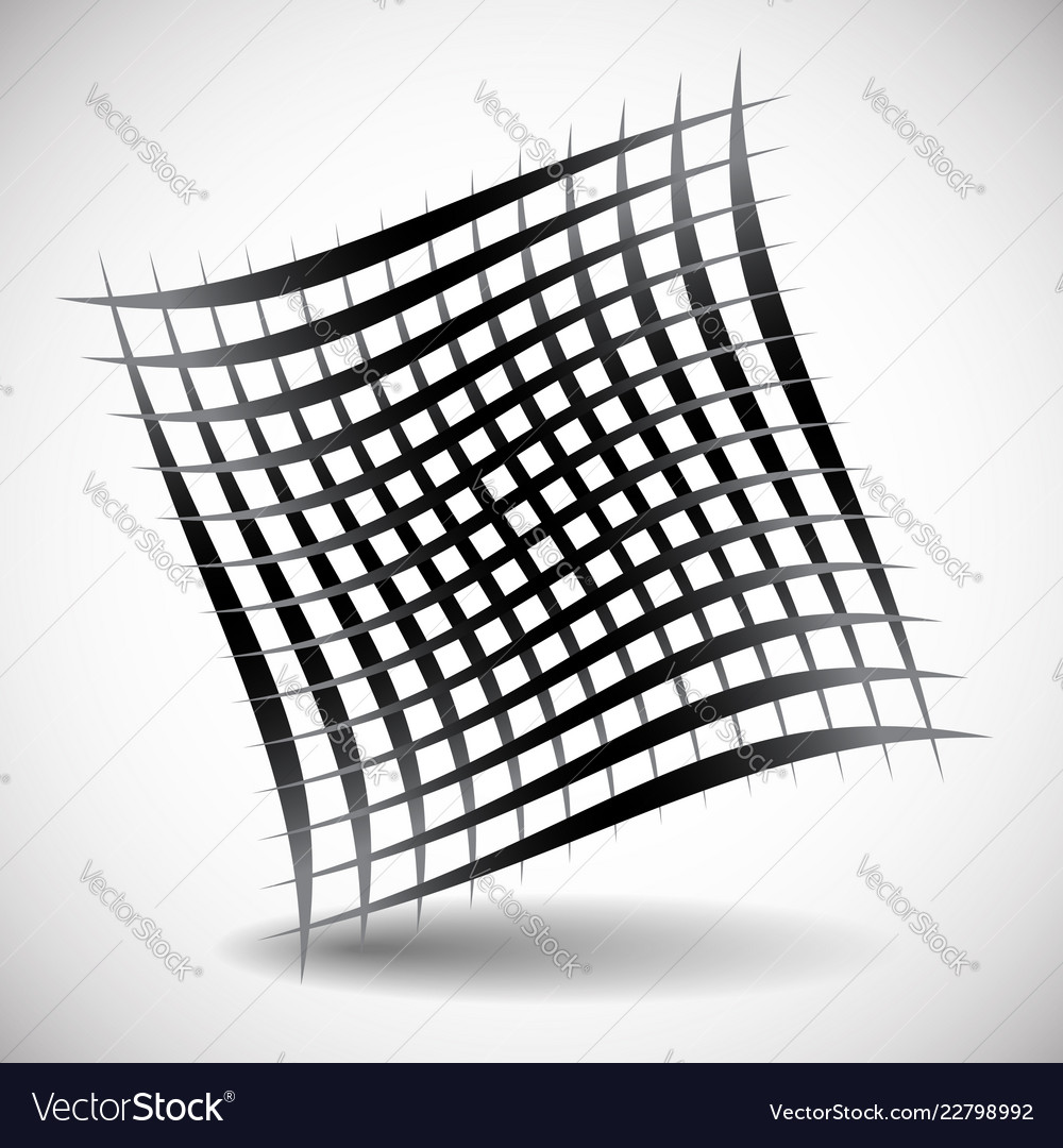 Abstract wavy grid mesh curved lines vector image Abstract wavy grid mesh curved lines