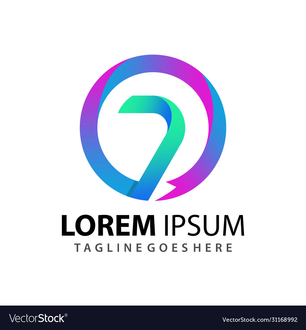 Awesome abstract gradient seven rotation circle Vector Image Awesome abstract gradient seven rotation circle