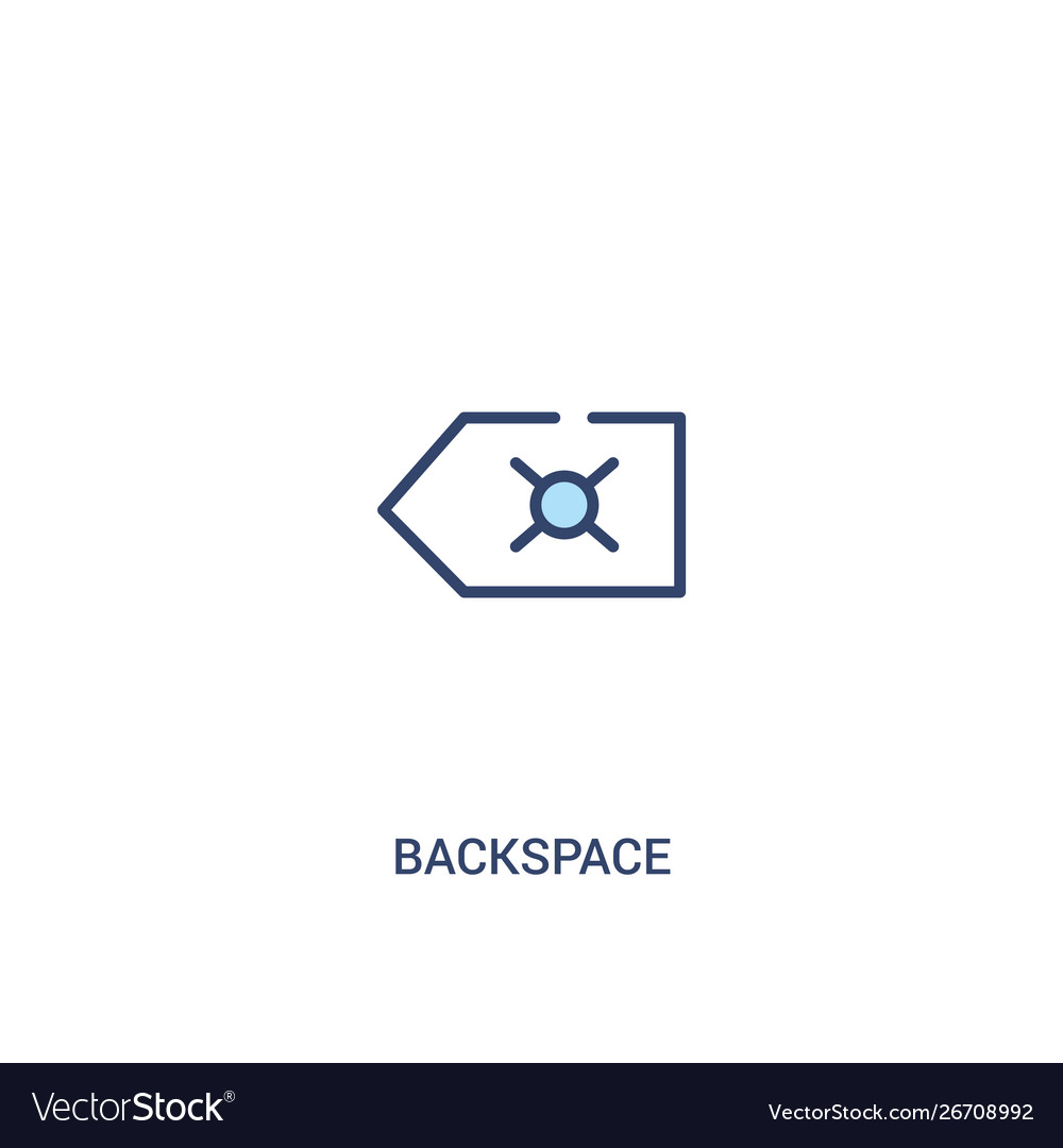 Backspace concept 2 colored icon simple line