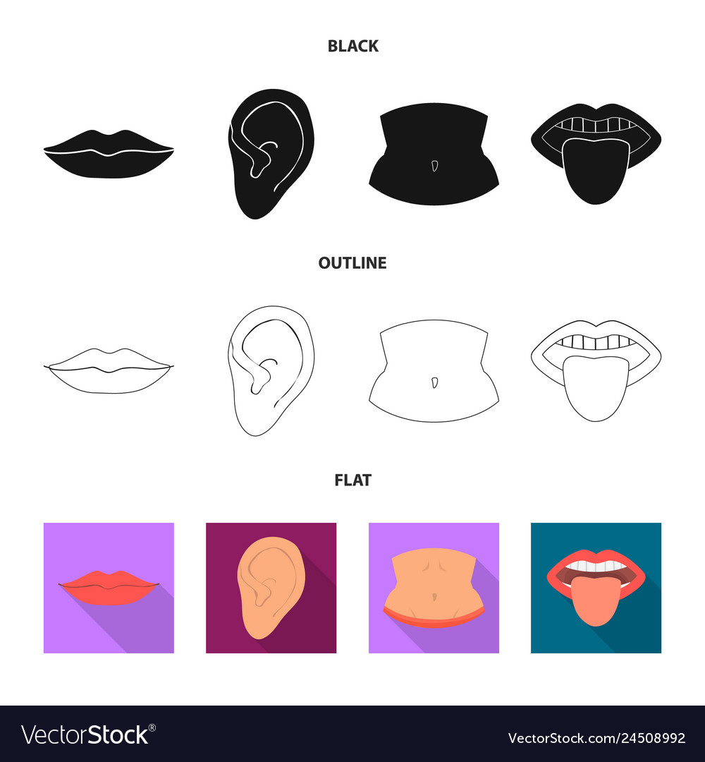 Body and part symbol vector image Body and part symbol