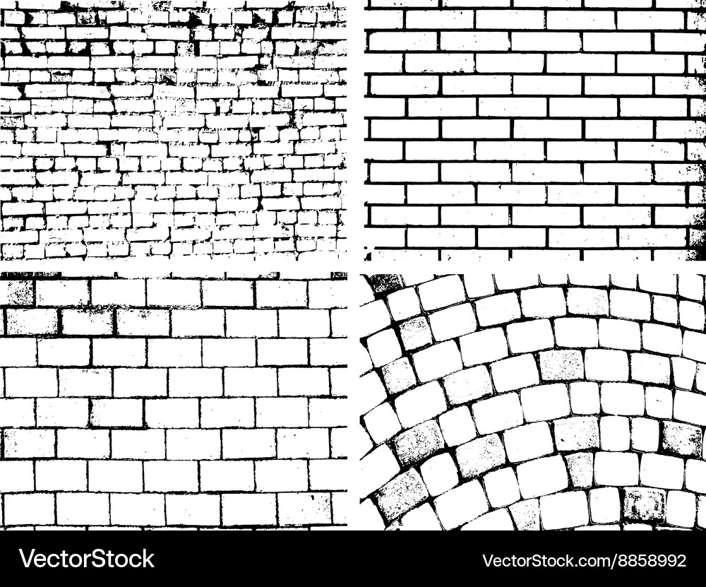 Black And White Brick Wall Texture