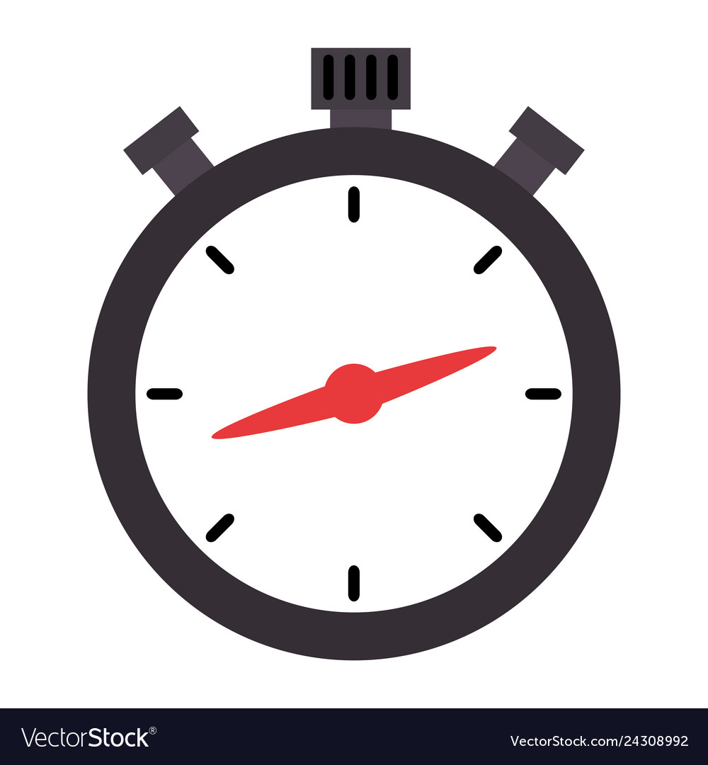 Chronometer timer isolated icon vector image Chronometer timer isolated icon