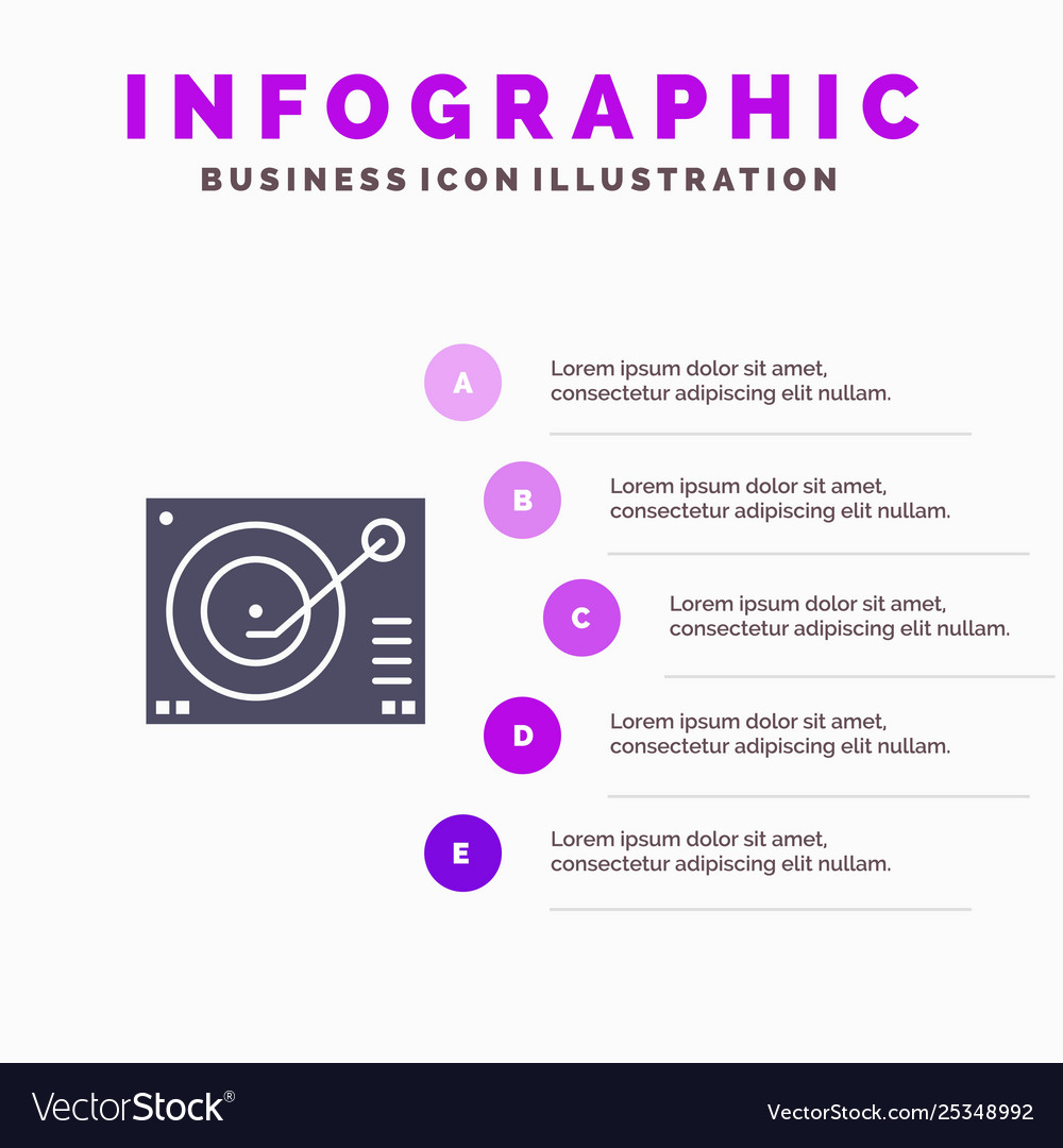 Deck device phonograph player record solid icon Vector Image Deck device phonograph player record solid icon