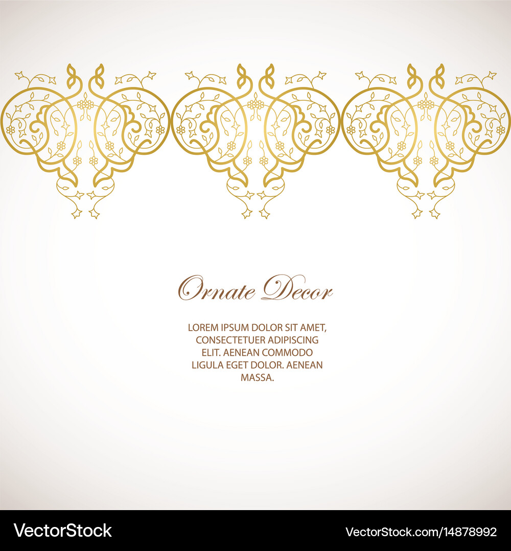 Decorative frame elegant element Royalty Free Vector Image