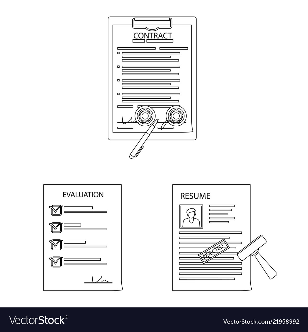 Design of form and document logo set vector image Design of form and document logo set