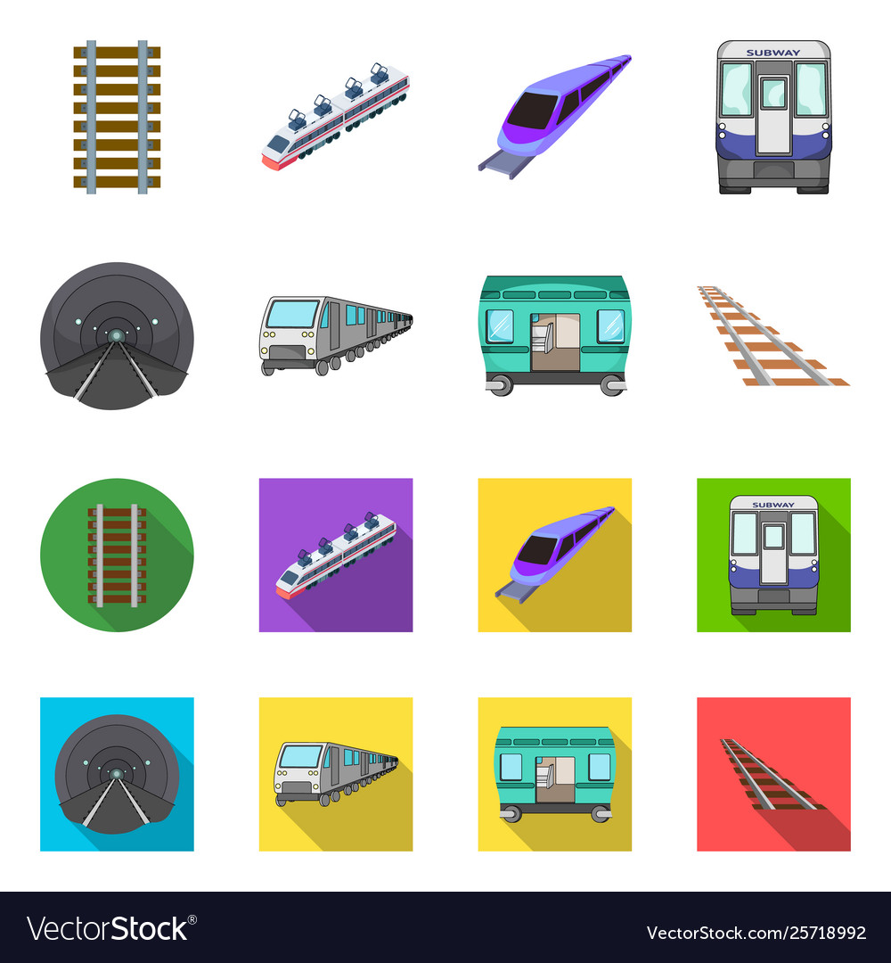 Design railroad and train symbol set