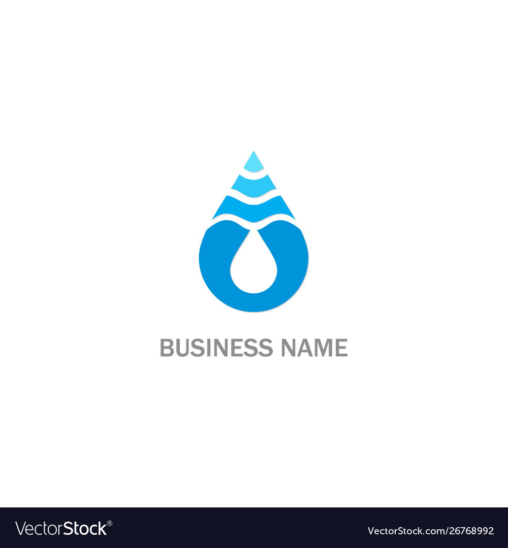 Droplet water bio logo