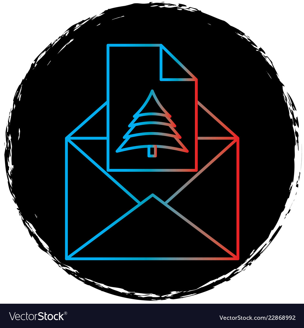 Email icon in creative design with elements