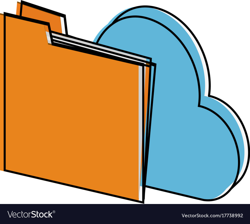 File folder cloud storage icon image