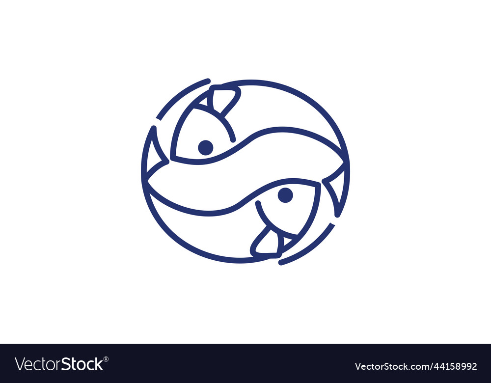 Fish logo icon template