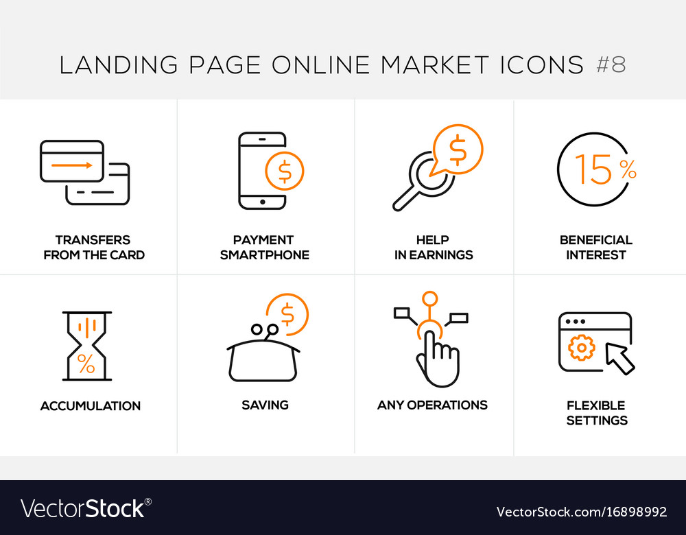 Flat line design concept icons for online shopping