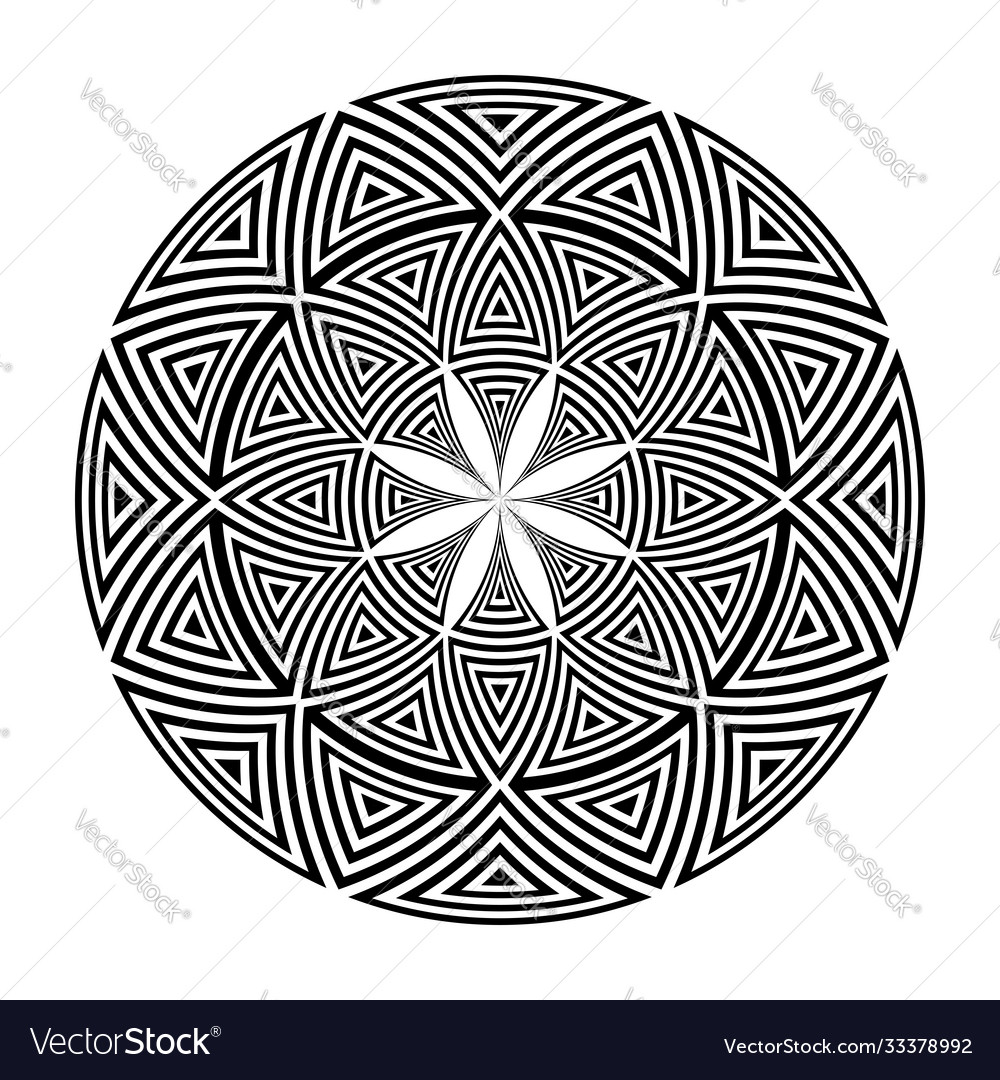 Geometric pattern in circle shape