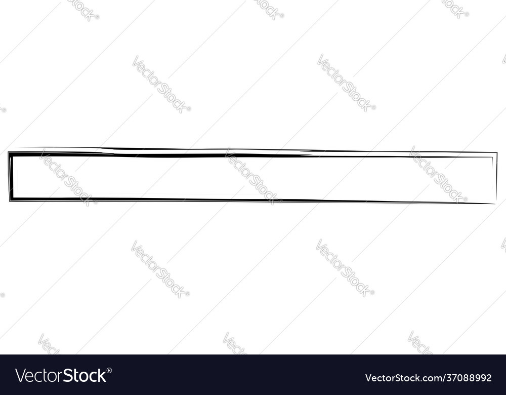 Grungy rectangular frame border plaque outline vector image Grungy rectangular frame border plaque outline