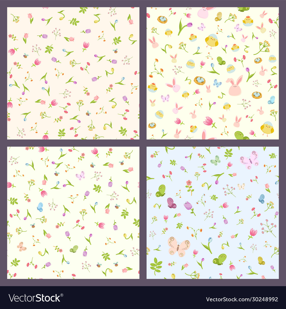 Happy Easter Ornaments And Decorative Elements Vector Image Happy Easter Ornaments And Decorative Elements Vector Image