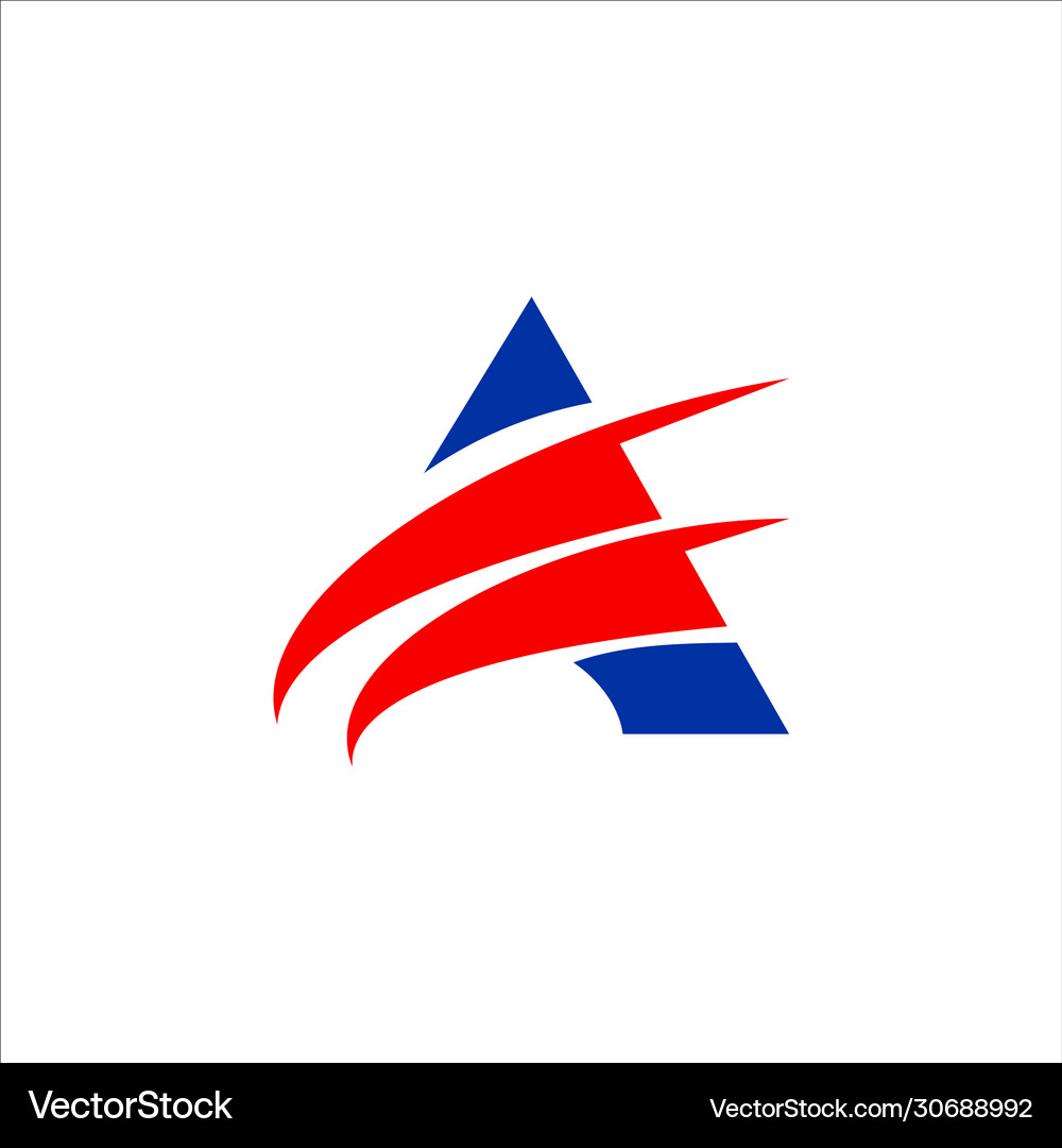 Initial letter a logo design template Royalty Free Vector