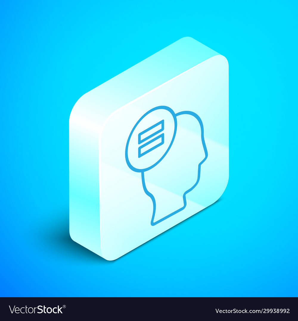 Isometric line test or exam sheet icon isolated