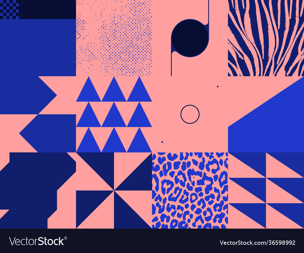 Pattern with abstract geometric shapes vector image Pattern with abstract geometric shapes