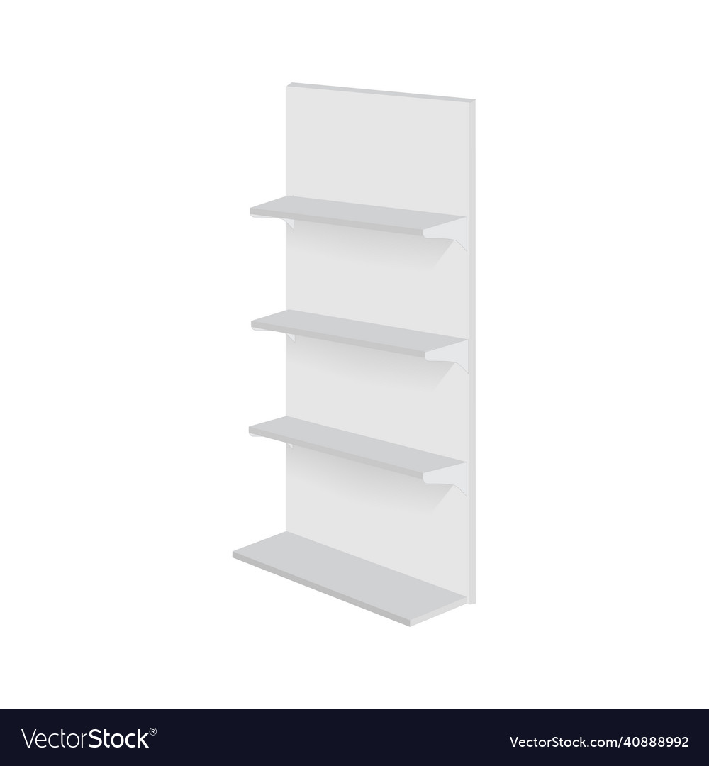 Retail Display Shelf Mockup - Empty Showcase