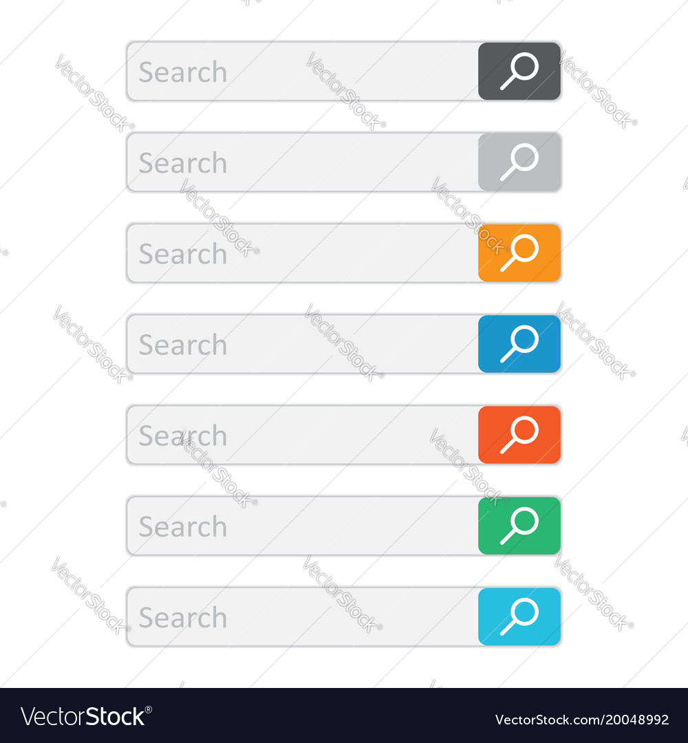 Search bar field set interface elements