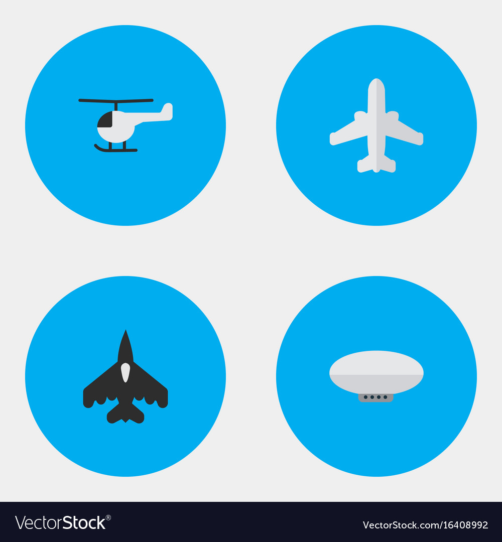 Set of simple plane icons